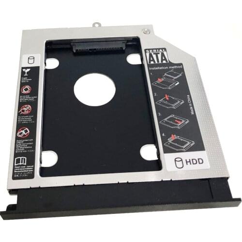 With Bezel Front Cover Faceplate + Bracket 2nd SATA 3.0 2.5" Hard Drive HDD SSD Optical Caddy for Acer Aspire E5-572G E5-572