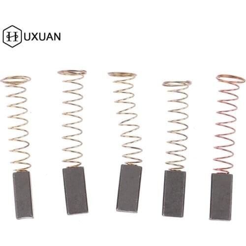5Pcs Carbon Brushes Wire Leads Generator Generic Electric Motor Brush Replacement 4.5 x 6.5 x 20mm