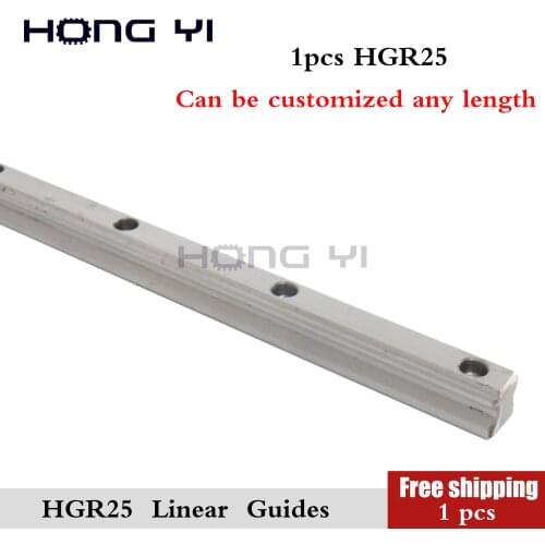 1PCS HGH25 100-1000mm Linear Rail Guide CNC Parts Printing Machinery Linear Rail Slide Flange Block