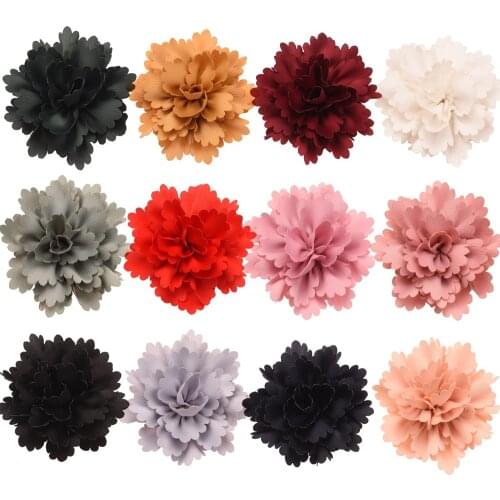 120pcs Fashion Fabric flowers Vintage Hair Flower Baby girls Hair Accessories for DIY Headwrap No Hair Bows No Hairclips