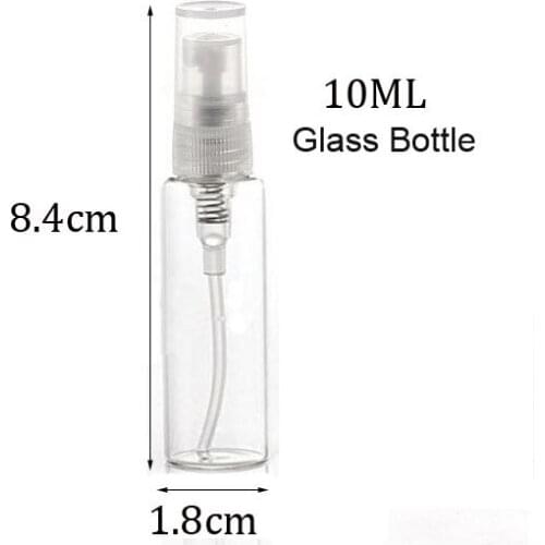 2000pcs/lot Clear 10ml 1/3oz Refillable Spray Atomizer Glass Empty Scent Perfume liquid Sample Bottle Factory Wholesale Price