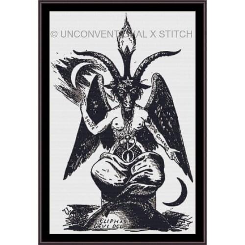 2020 New Arrival Embroidery Baphomet Chinese Dragon Cross Stitch Kit with 100% Cotton Flosses & Free Shipping for Home Decor