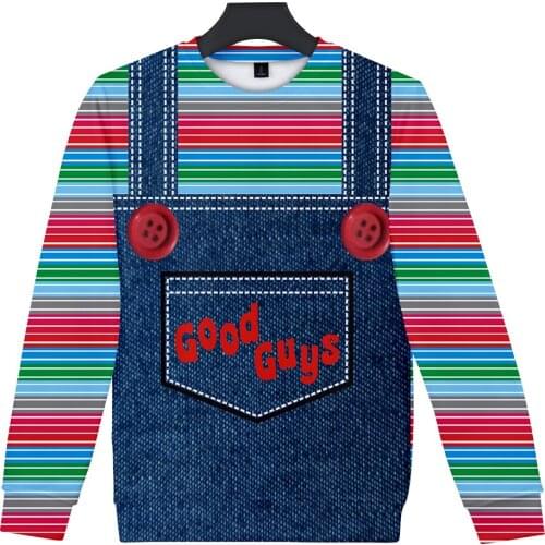 2020 The evil Good Guys toy printed hoodies men/women halloween Chucky 3d hoodie sweatshirt Pullover plus size clothesXXS-4XL