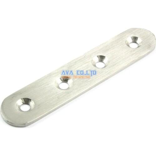 6 Pieces 96*19*2.7mm Stainless Steel Flat Corner Brace Connector Bracket