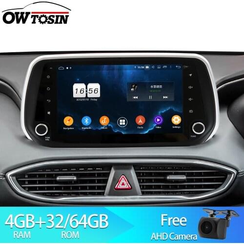 Owtosin Car Radio Multimedia Video Player Navigation GPS Android 9.0 For Hyundai Santa Fe/IX45 2018 2019 Car 4GB RAM