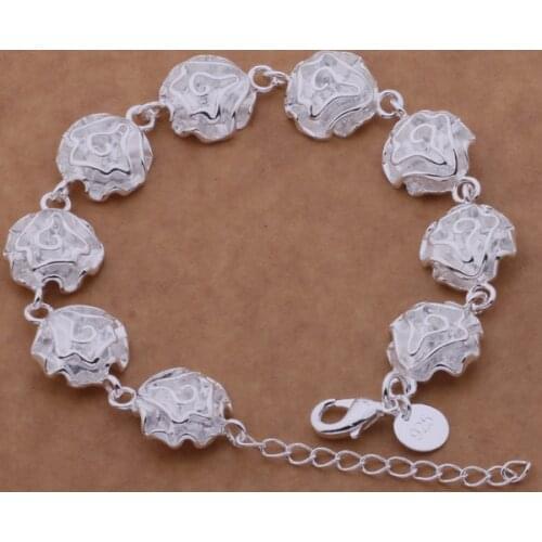 AH023 Hot sterling bracelet, sterling fashion jewelry All the roses /ahraiyya avtajnaa silver color