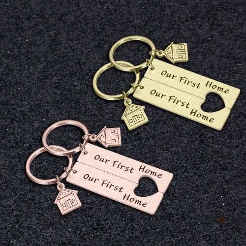 Family Keychain Our First Home Couples Key Chain Anniversary Valentine Day Gift Boyfriend Girlfriend Love Gift for Families