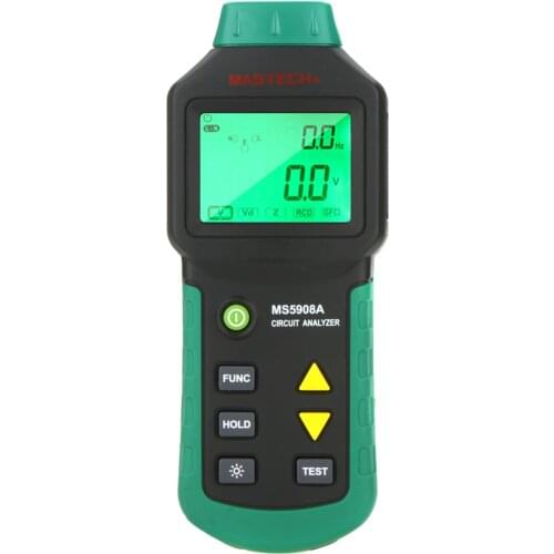 MASTECH MS5908C LCD Digital Circuit Analyzer Voltage GFCI RCD Fault Tester Low Voltage Distribution Line Fault Test