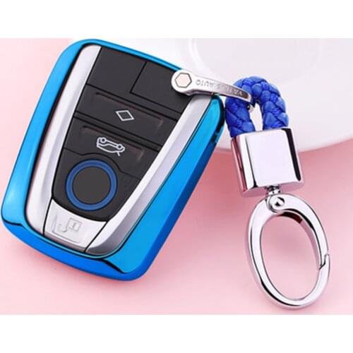 Colorful Soft TPU Car Key Case Cover Protect For BMW i3 i8 Series 2014 2016 2017 Auto Key Shell Decoration Protection Accessorie