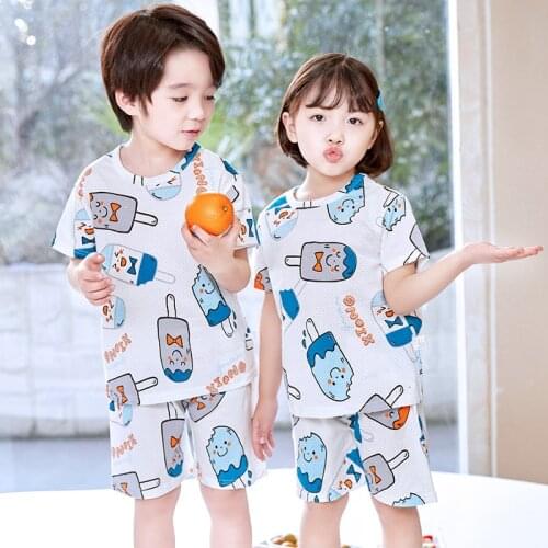 Childrens Pajamas Summer Teens Girls Boys Sleepwear Winter Pyjamas Kids Homewear Nightwear Baby Girls Clothes Pijamas Suit
