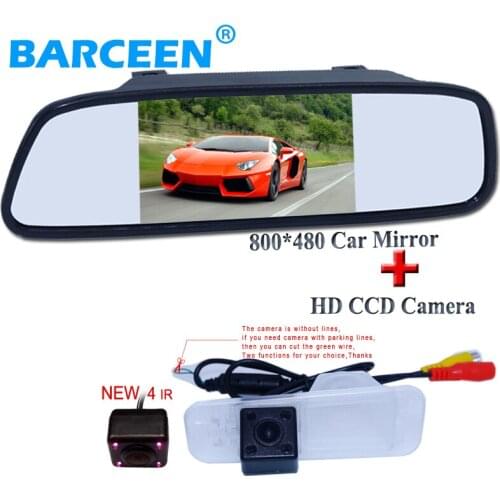For parking system include ccd image car rear reversing camera water-proof IP 69K +5" HD LCD car monitor for KIA K2 Rio Sedan