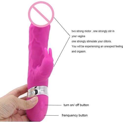Dual Vibration G-Spot Vibrator Realistic Dildo Clitoris Stimulation Massager Flirting Teasing Games Fidget Sex Toys For Women