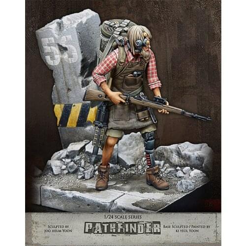 75mm PathFinder Explorer Resin Figure 1/24 Scale Model Figure Resin Kit Colorless Self-Assembled Toy