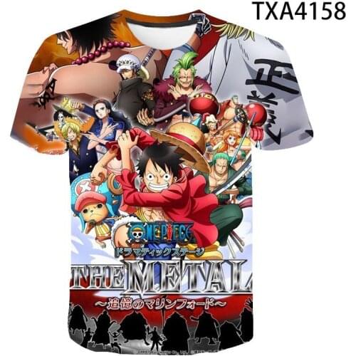 Men Women Children Casual Streetwear Anime One Pieces Luffys 3D Printed T Shirts Fashion Short Sleeve Boy Girl Kids Cool Tops