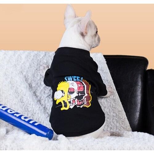 Cotton French Bulldog Summer Breathable Tshirt Pet Dog Clothes for Small Dogs Pets Clothing Pug Costume Chihuahua Cool Sweater