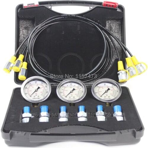 Excavator Hydraulic Pressure Test Kit, Hydraulic Pressure Gauge, Pressure Test Gauge Coupling, 2 year warranty