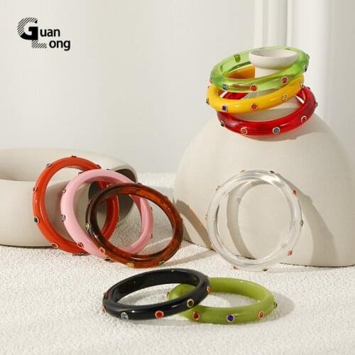 Colorful Desinger Charms Bangle Bracelets for Women Luxury Large Wholesale Indian Cuff Bangles for Girls Crystal Fashion Jewelry