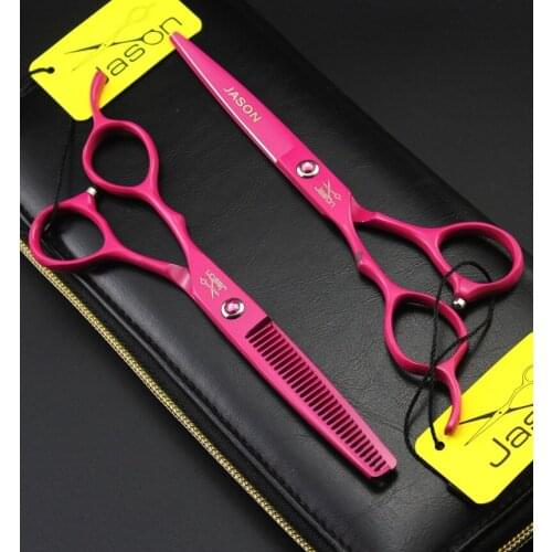 Left Hand Professional 6 Inch Hairdressing Scissors Hair Scissors Barber Scissors Straight Thinning Hair Cutting Shear