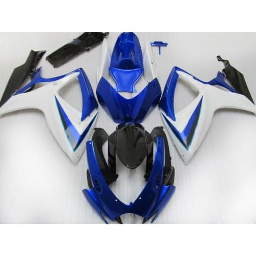 Injection mold Fairing for Suzuki K6 2006 2007 GSXR750 GSXR 600 GSXR600 2006 2007 blue white motorcycle body Fairings kit