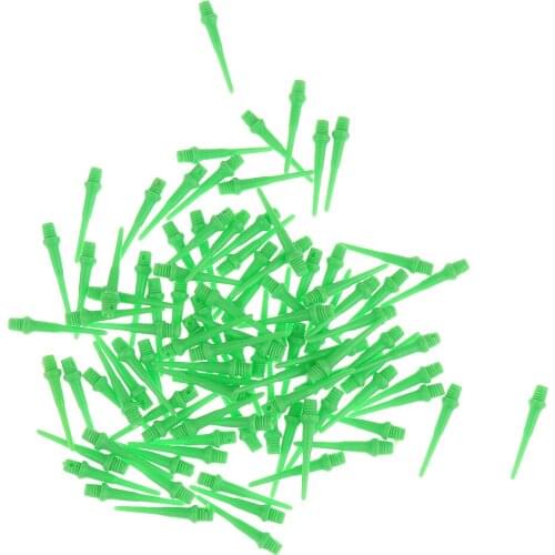 MagiDeal 100 Pieces Dart Soft Tips Points 2BA Standard Darts Needle Green