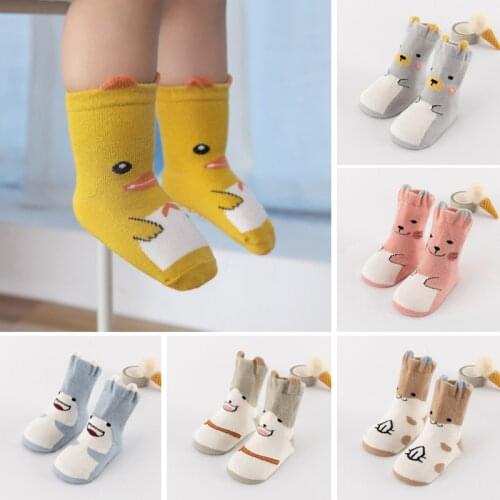 Wecute Baby Toddler 3D Cartoon Animal Socks Newborn Kids Cute Soft Anti-slip Socks Infant Warm Socks For 0-3 Years Boys&Girl