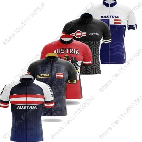 Team Austria 2021 Cycling Jersey Short Sleeve Summer Cycling Clothing Men Road Bike Shirts Mountain Bicycle Tops MTB Radtrikot