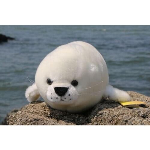 Stuffed plush 38 cm white seal plush toy quality goods soft sea dog doll birthday gift b0423