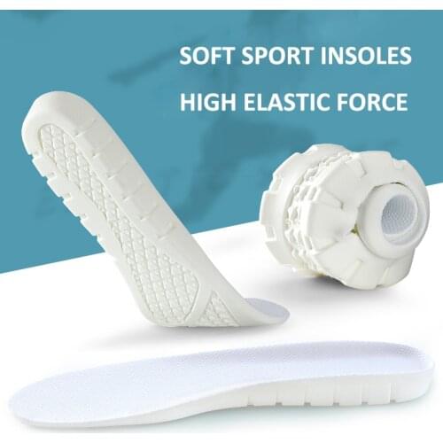 Soft High Elastic Sports Insoles Shock Absorption Breathable Shoe Pad Men Women Running Light Weight Insole