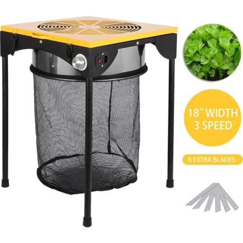 110v/220V 18" Table Hydroponic Trimmer 3 Speed Electric Leaf Bud Trimmer Trim Reaper w/6 Extra Blades