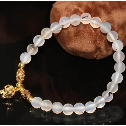 Natural white vein dragon stone agat carnelian onyx round stone beads bracelet 6mm women wholesale price jewelry 7.5inch B1995