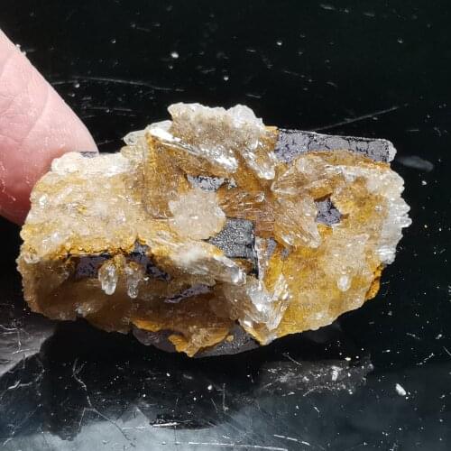 38.7gNatural rare gypsum coated purple fluorite mineral specimen HEALING CRYSTAL QUARTZ GEM