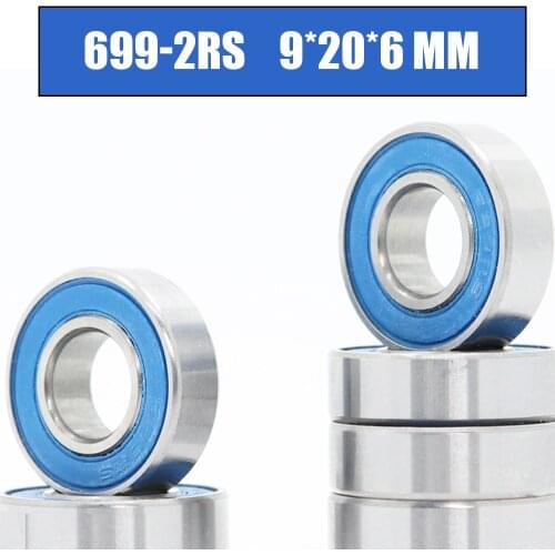 FUSHI 699 2RS Bearings Blue Sealed 9x20x6 mm , ABEC-3 699rs Shaft Ball Bearing Parts For Hobby RC Car Truck , Pick of 6 Pcs