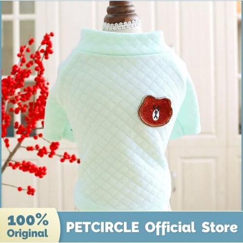 PETCIRCLE Dog Puppy Clothes Wave Bear Crew Neck Shirt Fit Small Dog Pet Cat All Seasons Pet Cute Costume Dog Clothes Dog Shirt