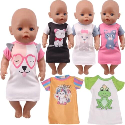 Freeshipping Animal Shirt For 18 Inch American Doll Girl Toys & 43 Cm Born Baby Clothes & Our Generation & Nenuco & Reborn Doll