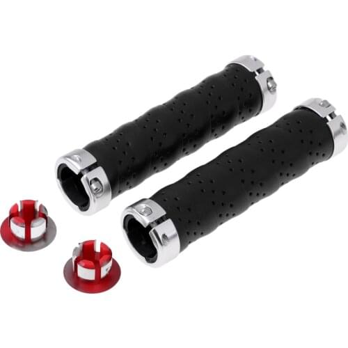 Bike Handlebar Grips Double Lock-on Bicycle Scooter Handle Grips Bar End for