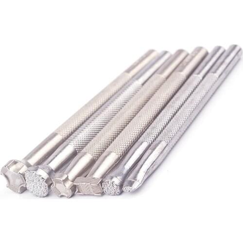 1 Pcs Leather Printing Tool Alloy Saddle Carving Handmade Leatherwear Craft Working Leather Printed Punch Stamps