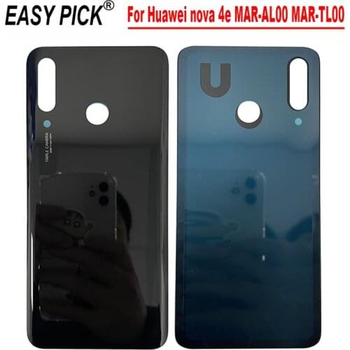 For Huawei Nova 4e MAR-AL00 MAR-TL00 Battery Back Cover Glass Rear Door Housing Durable Back Cover For Huawei P30 Lite