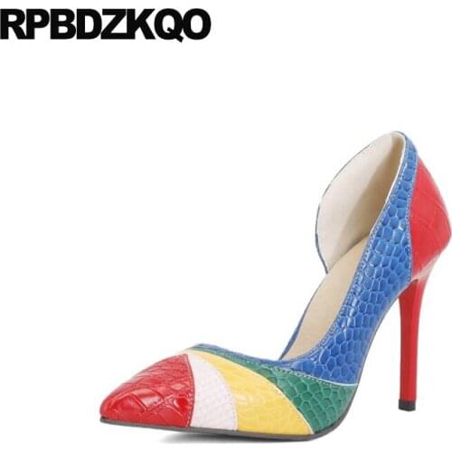 Snakeskin Plus Size 12 44 High Heels Plaid Designer Women Luxury Shoes Crossdresser Pumps Ultra Colourful 13 45 Stiletto Unisex