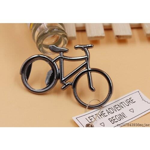 100pcs Bike Bottle Opener "Lets Go On an Adventure" Bicycle Bottle Openers Wedding Gift and Giveaways