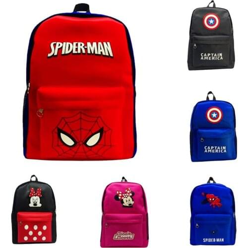 Disney Marvel Mickey Spider-man Boy Girl Backpack child student Schoolbag Teenager Large capacity Waterproof Travel Camping Bag