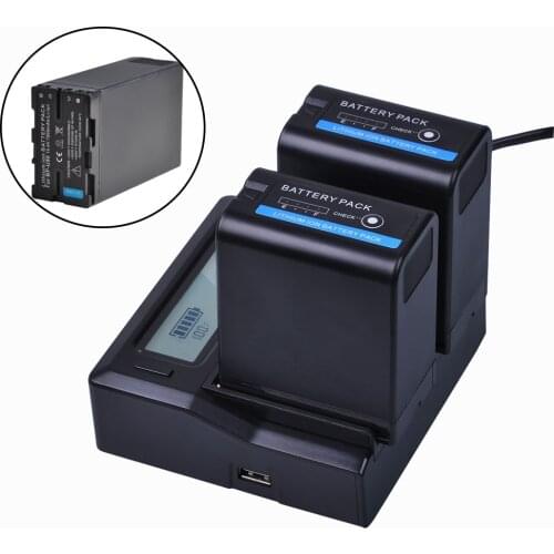 BP-U90 7800mAh U60/U65/U30 Rechargeable Li-ion Battery + LCD Fast Dual Charger for SONY PMW-100 PMW-150 PMW-160 PMW-200 PMW-EX1