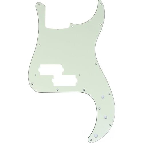 Musiclily Pro 13-Hole P Bass Pickguard for JPN Fender Japan 4-String Precision Bass, 3Ply Mint Green