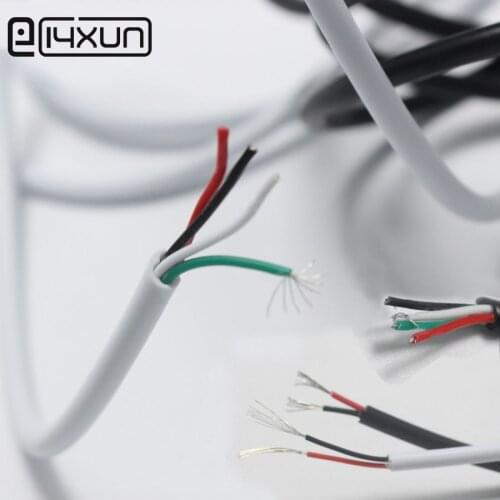 10metre 4 in 1 wire white black data cable USB DIY plug jack connector tablet 2 Core charging cable the power for Phone ect