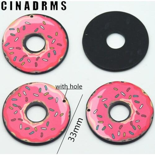 10PCS 33mm Laser Cutting donuts planar embellishement|Scrapbooking planar materials