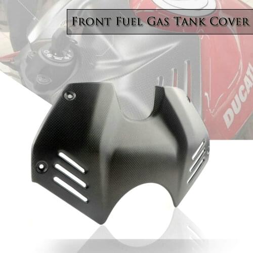 100% Carbon Fiber Front Fuel Gas Tank Cover With Vents Protection Covers Fairing For Ducati Panigale V4 / V4S 2018 2019 2020