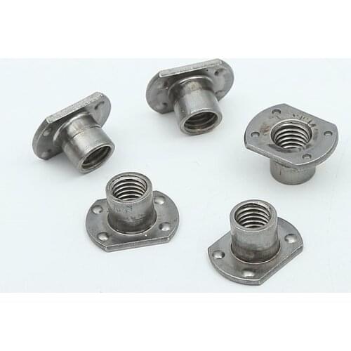 20PCS Four Solder Joints T-type Welding Nut M8 M10 American 3 / 8-16 Tooth Fastener Projection Welding Nut