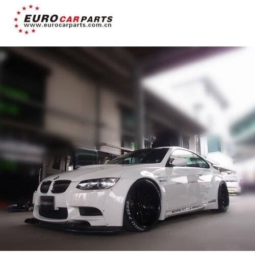 3 series E92 E93 M3 LB style carbon finber front spoiler rear wing over fenders for E92 M3
