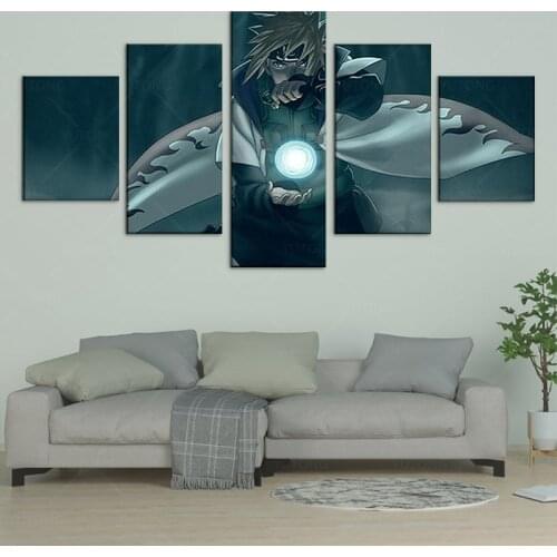 5 Panel Anime Hokage Minato Namikaz Wall Canvas Art Print Painting Poster Muti Picture For Home Decoration Painting Kids Room