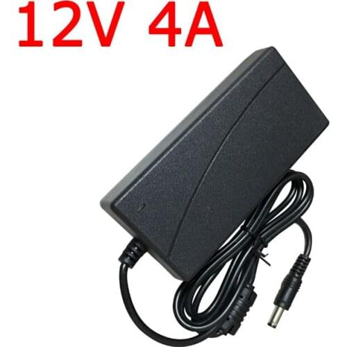 Lincoiah 100-240V AC To DC Adapter 12V 4A Power Adaptor Charger Power Cord Mains