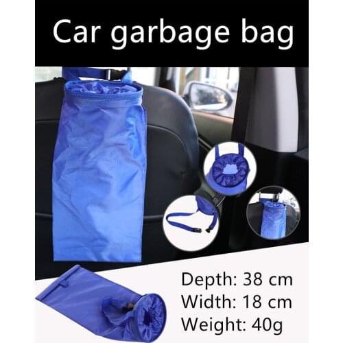 Car Garbage Bag Car Seat Storage Bag Washable Suspension Rubbish Bag Car Trash Can Storage Box Interior Glove Compartment